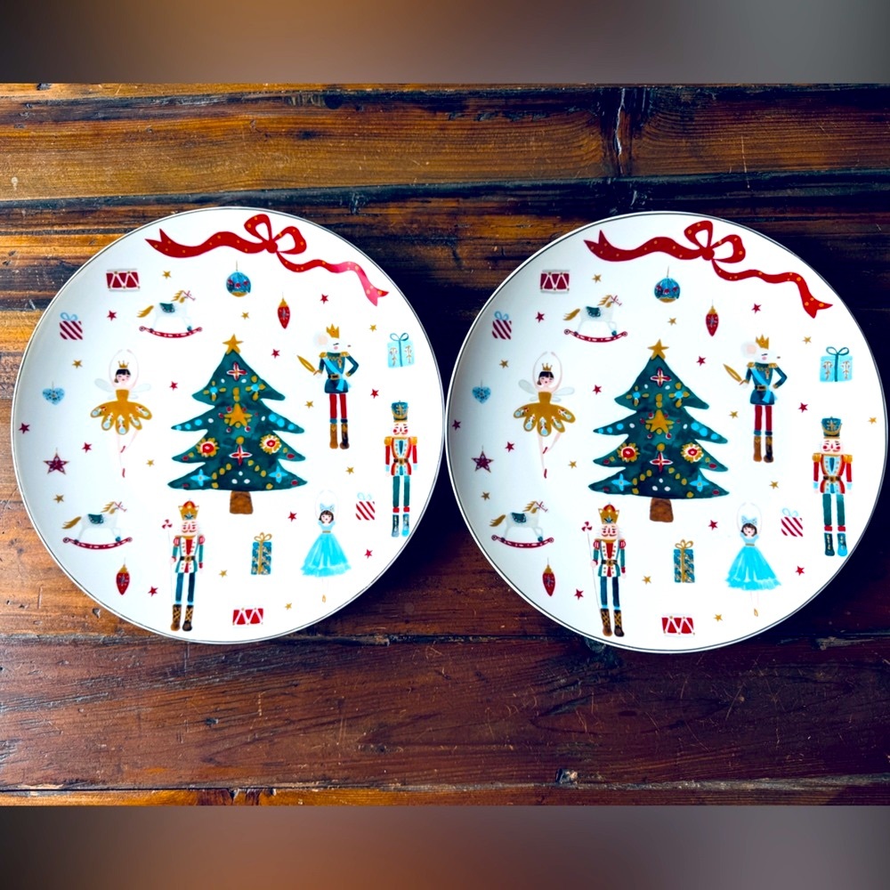 Christmas Nutcracker Dinner Plates Set of 2
